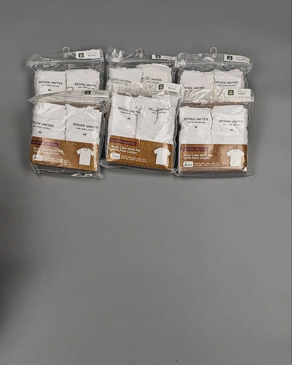 Фотография  582 - Футболка белая муж Корея 085#5 кг оптом в Вологде и Вологодской области