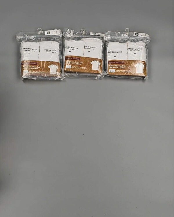 Фотография  641 - Футболка белая муж Корея 085#5 кг оптом в Вологде и Вологодской области